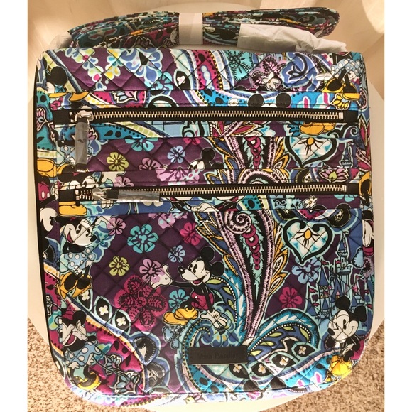 mickey and minnie mouse paisley hipster bag by vera bradley
